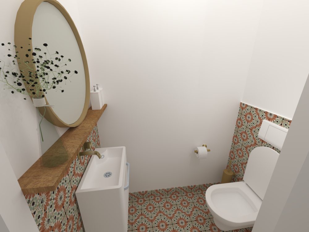 WC, carreaux zellige